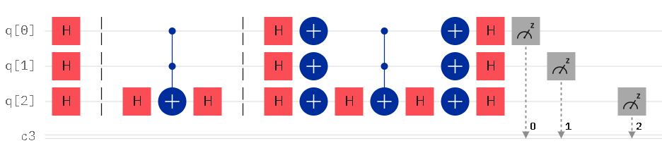 3 qubits 方法2 線路
