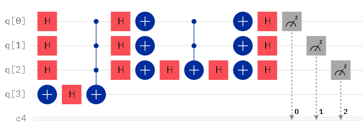 3 qubits 方法1 線路